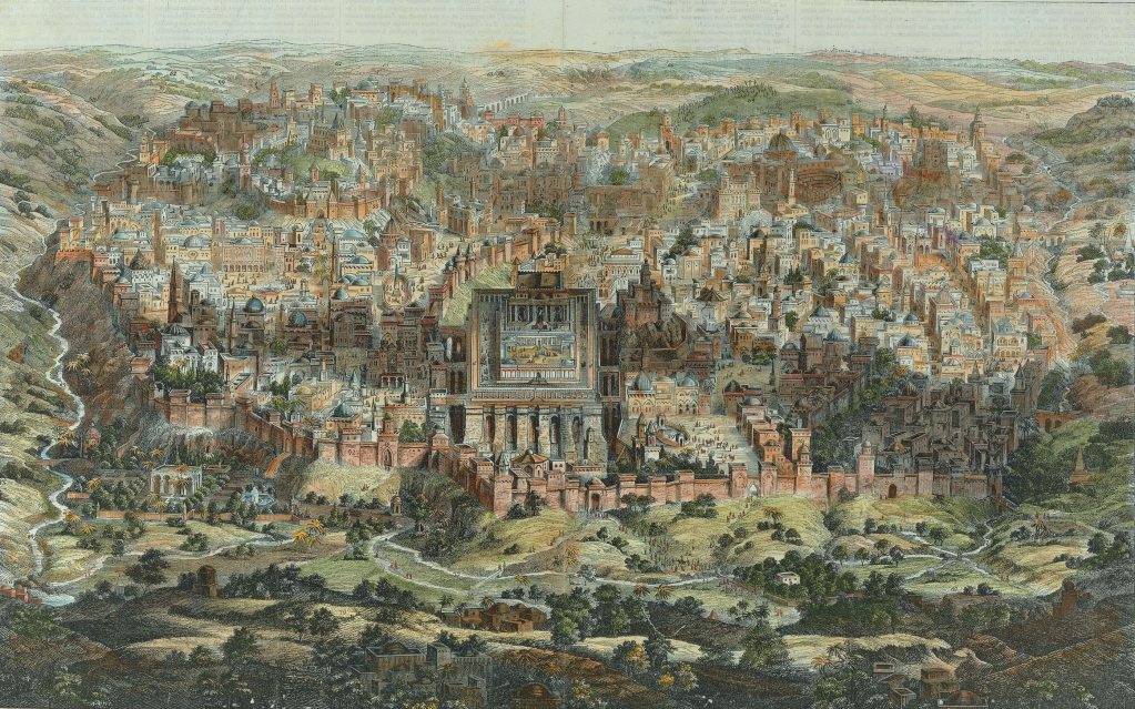 А. Илзнер. Вид на древний Иерусалим. 1862 г.