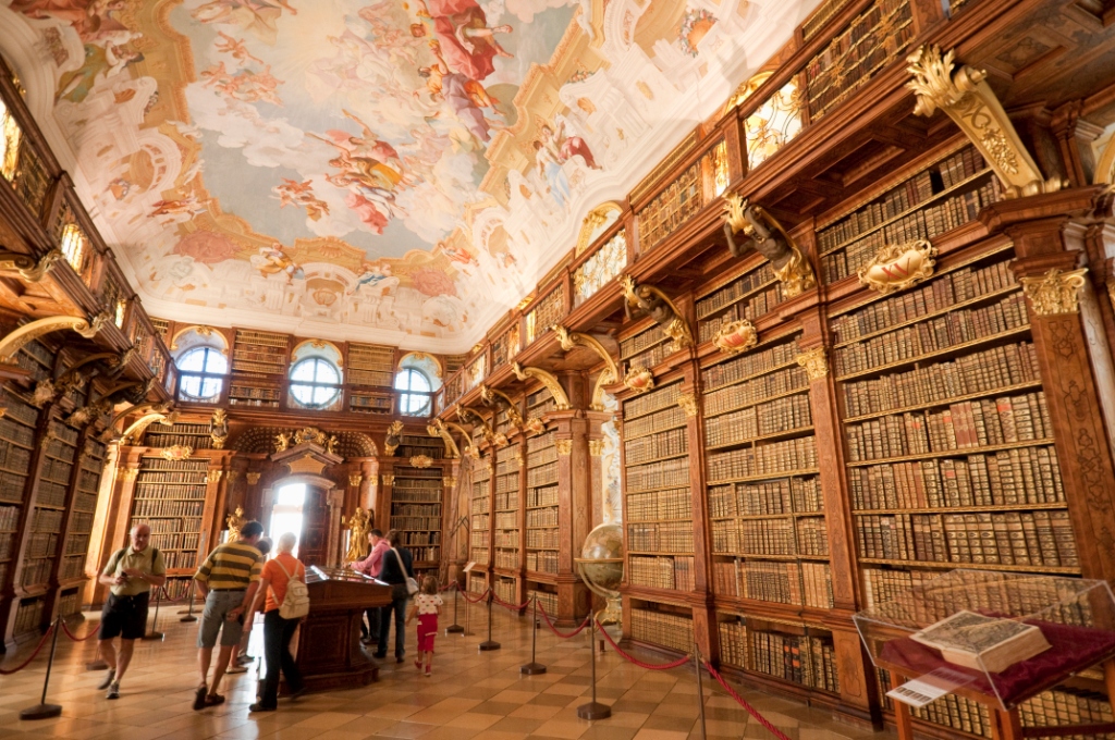 Монастырская библиотека в Мельке в Австрии